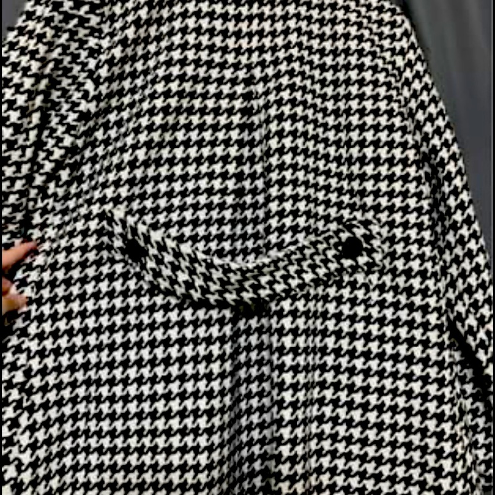 Houndstooth Pea Coat